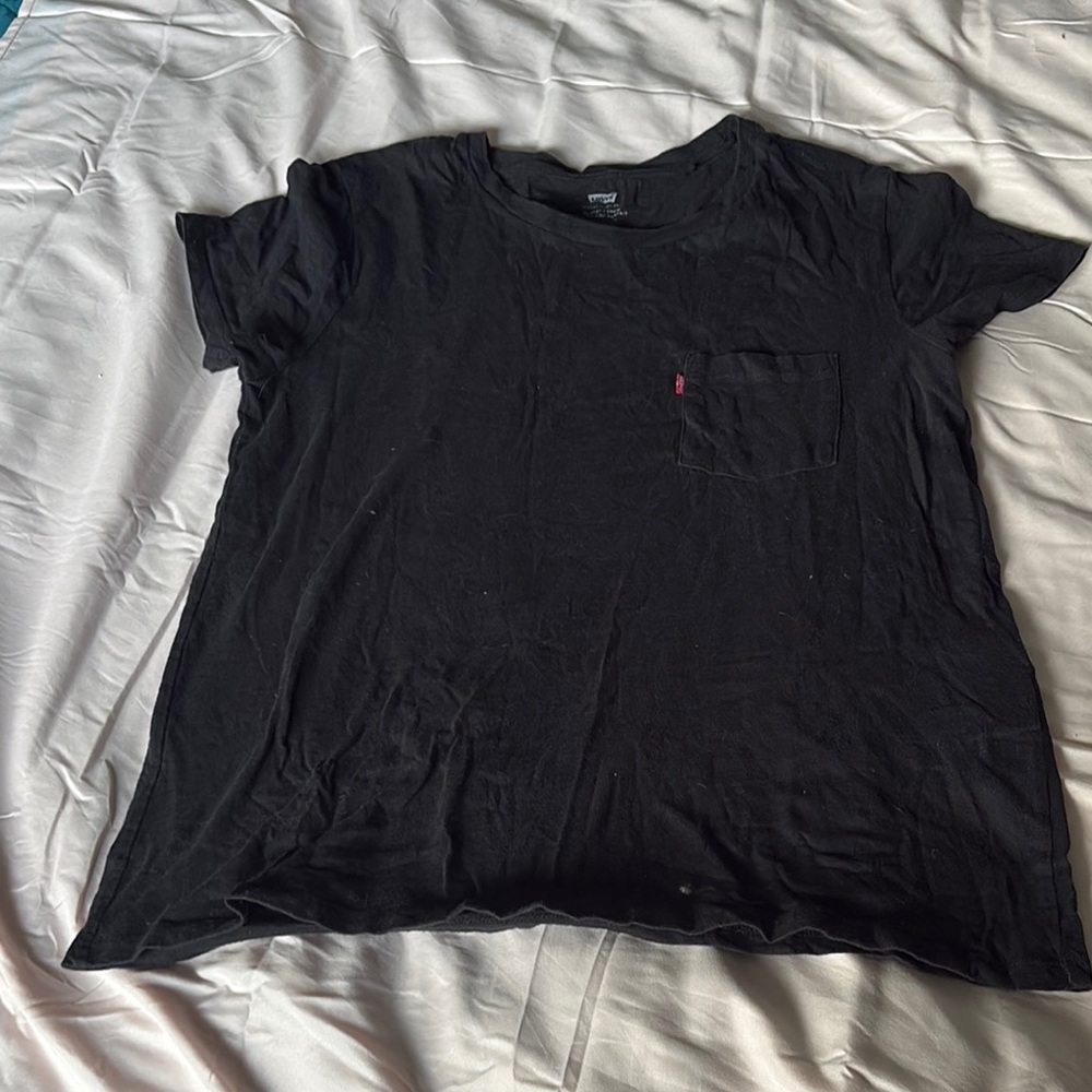 Levi's Black Short Sleeve Tee Classic Crew Neck